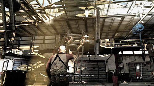 Tuż po zakończeniu głównej bitwy zostaniesz zmuszony do ocalenia Giovanny - Przeprawa przez drugi magazyn | Rozdział X | Solucja Max Payne 3 - Max Payne 3 - poradnik do gry