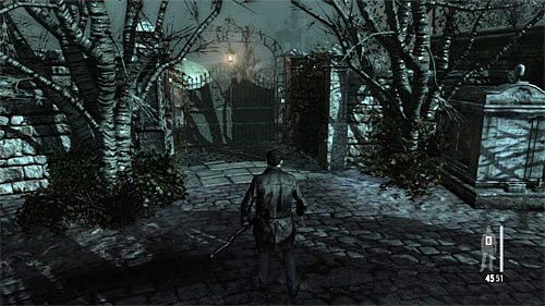 Pozbieraj bronie oraz amunicję od pokonanych niedawno przeciwników, a następnie wybierz jedyne możliwe przejście do kolejnej lokacji - Bitwy w mauzoleum i jego okolicach | Rozdział VIII | Solucja Max Payne 3 - Max Payne 3 - poradnik do gry