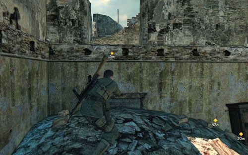 Jeśli chcesz, możesz zabić snajpera - nie jest to jednak konieczne - Misja 3 - Muzeum Kaiser-Friedrich (2) | Opis przejścia Sniper Elite V2 - Sniper Elite V2 - poradnik do gry