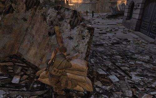 Wyjdź tyłem budynku - Misja 5 - Kościół św. Olibartusa (1) | Opis przejścia Sniper Elite V2 - Sniper Elite V2 - poradnik do gry