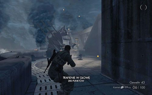 Idąc dalej dotrzesz do schodów prowadzących na dach - Misja 6 - Wieża Tiergarten (2) | Opis przejścia Sniper Elite V2 - Sniper Elite V2 - poradnik do gry