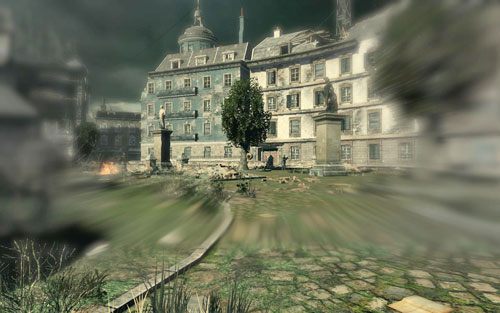 W oddali po prawej patroluje następny żołnierz - Misja 8 - Sztab Kreuzberg (1) | Opis przejścia Sniper Elite V2 - Sniper Elite V2 - poradnik do gry