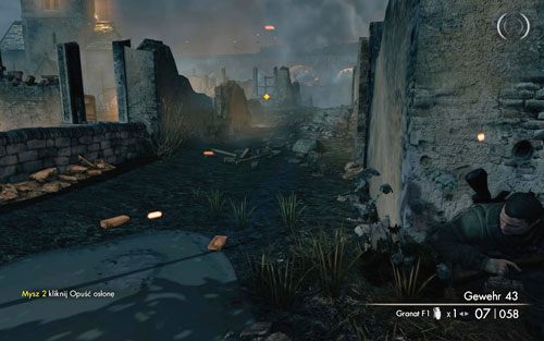 Między ruinami krąży jeszcze od czterech do pięciu żołnierzy - Misja 9 - Wyrzutnia Kopenicka | Opis przejścia Sniper Elite V2 - Sniper Elite V2 - poradnik do gry