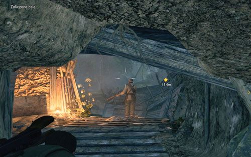 Z kościoła rusz w stronę oznaczonego miejsca, gdzie można wczołgać się do okopów [#2] - Misja 9 - Wyrzutnia Kopenicka | Opis przejścia Sniper Elite V2 - Sniper Elite V2 - poradnik do gry