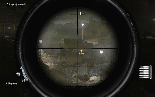 Kolejny cel jest bardzo prosty - musisz skutecznie zatrzymać konwój, aby Fuhrer nie mógł odjechać i był zmuszony wysiąść z pojazdu - DLC - Zamach na Fuhrera | Opis przejścia Sniper Elite V2 - Sniper Elite V2 - poradnik do gry