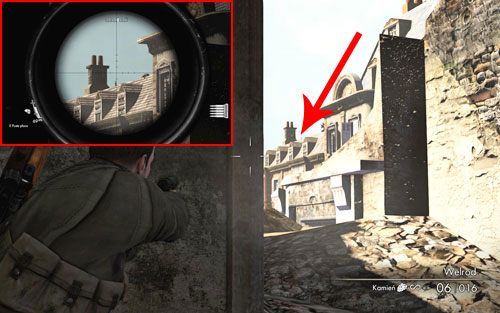 Najłatwiej dostrzeżesz tę butelkę, gdy dotrzesz do punktu obserwacyjnego tuż po podłożeniu ładunków wybuchowych - Prolog; Misja 1 | Butelki i Sztaby złota Sniper Elite V2 - Sniper Elite V2 - poradnik do gry