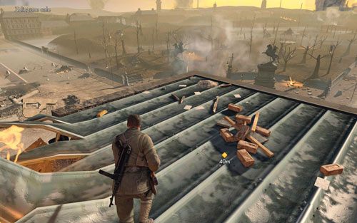 Na bramie Brandenburskiej [#10], po lewej stronie - Misja 10 | Butelki i Sztaby złota w Sniper Elite V2 - Sniper Elite V2 - poradnik do gry