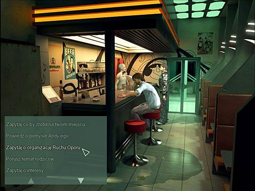 Porozmawiaj z jego właścicielem Tomem, opiekunem Richarda, i spróbuj namówić go, by skontaktował bohatera z Ruchem Oporu - Skontaktuj się z Ruchem Oporu (1) | Rozdział 1 | Alternativa - Alternativa - poradnik do gry