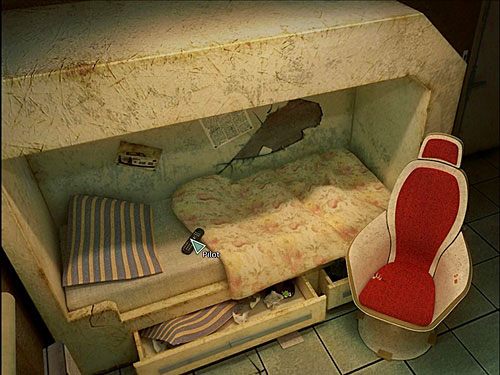 Wróć zatem do mieszkania (drzwi na wprost porzuconego samochodu) i wejdź w zbliżenie na łóżko Andyego (po prawej) - Zdobądź baterie | Rozdział 1 | Alternativa - Alternativa - poradnik do gry