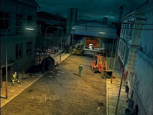 Po wyjściu z baru udaj się w górę ulicy i za samochodem skręć w uliczkę po prawej - Skontaktuj się z Ruchem Oporu (2) | Rozdział 1 | Alternativa - Alternativa - poradnik do gry