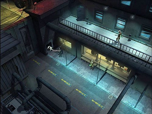 Na razie bohaterowi nie pozostaje nic innego, jak opuścić dzielnicę przemysłową (wyjście obok biura przydziału pracy) - Wejdź na teren Theolexu (1) | Rozdział 2 | Alternativa - Alternativa - poradnik do gry