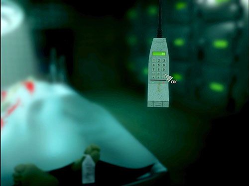 Wprowadź na nim kod lodówki (oczywisty: 3C), po czym kliknij OK (u dołu po prawej; nad C) - Zdobądź oko profesora | Rozdział 2 | Alternativa - Alternativa - poradnik do gry