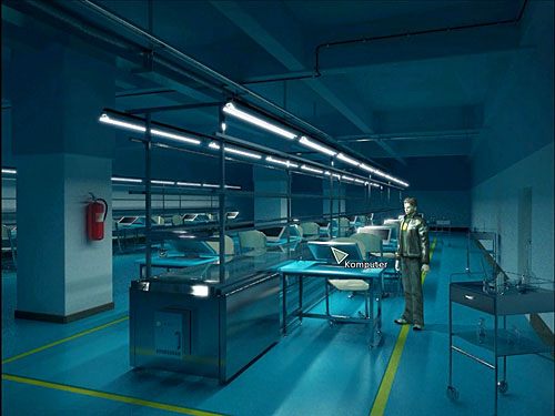 Dostawszy się do sali komputerowej, przyjrzyj się pierwszemu z brzegu komputerowi - Wyświadcz przysługę urzędnikowi z biura przydziału pracy | Rozdział 3 - Alternativa - poradnik do gry