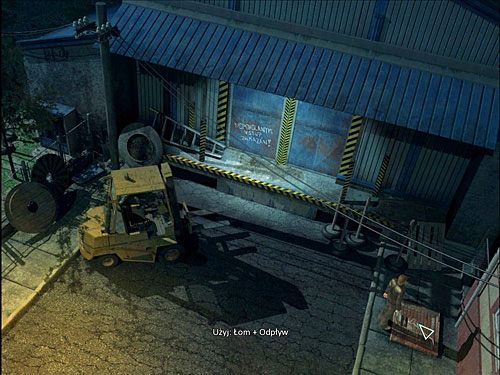 Zainteresuj się pokrywą odpływu kanalizacyjnego po prawej - Odzyskaj dokumenty od Bezimiennego | Rozdział 4 | Alternativa - Alternativa - poradnik do gry