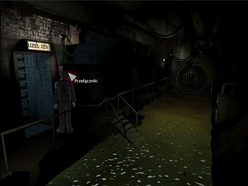 Tam zwróć uwagę na przełączniki na ścianie zaraz przy zejściu - Odzyskaj dokumenty od Bezimiennego | Rozdział 4 | Alternativa - Alternativa - poradnik do gry