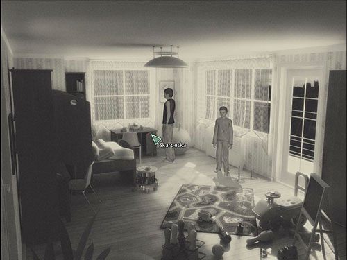 Pierwszą zlokalizuj na drzwiczkach małego biurka przy oknie - Pomóż ubrać się bratu | Rozdział 4 | Alternativa - Alternativa - poradnik do gry