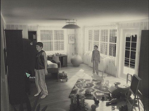 Weź zatem z biurka po lewej linijkę (symbol dłoni na biurku) - Pomóż ubrać się bratu | Rozdział 4 | Alternativa - Alternativa - poradnik do gry