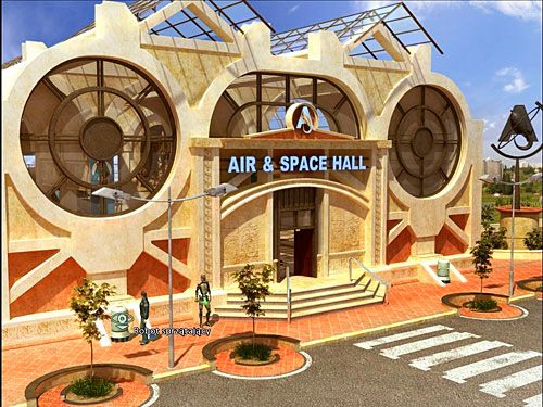 Przyjrzyj się przejściu dla pieszych, Richard zauważy, że roboty sprzątające bardzo dbają o jego czystość - Dostań się do biurowca lotniska | Rozdział 5 | Alternativa - Alternativa - poradnik do gry