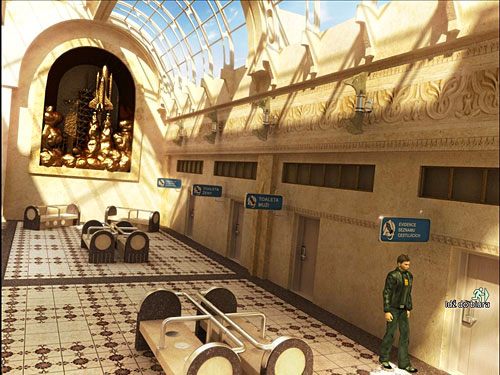 W holu skieruj się w prawo i wejdź w pierwsze drzwi po prawej (w dole ekranu), za którymi mieści się biuro ewidencji pasażerów - Wpisz Andreę i Richarda na listę pasażerów lotu do Brazylii | Rozdział 5 - Alternativa - poradnik do gry