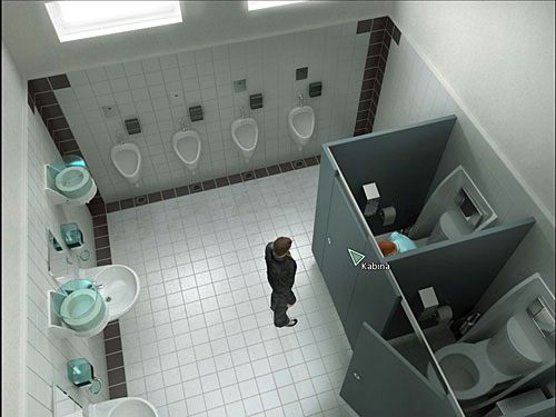 Opuść biuro i udaj się do męskiej toalety (drugie drzwi od dołu; po prawej) - Wpisz Andreę i Richarda na listę pasażerów lotu do Brazylii | Rozdział 5 - Alternativa - poradnik do gry