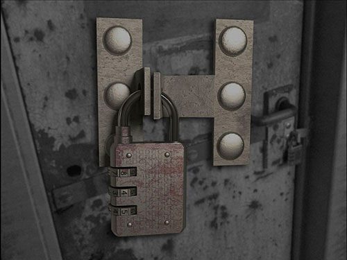 W środkowym rzędzie cyfr ustaw 4, w dolnym 5, przekręcając zamek w dowolną stronę - tym razem nie będzie już żadnych problemów - Zdobądź karty pracowników lotniska (2) | Rozdział 5 | Alternativa - Alternativa - poradnik do gry