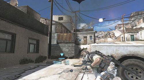 By pozbyć się następnych przeciwników musimy przemknąć w pobliże pozycji strzeleckiej wroga - Misja 1 Nimble Guardian (2) | Opis przejścia Ghost Recon - Future Soldier - Tom Clancys Ghost Recon: Future Soldier - poradnik do gry