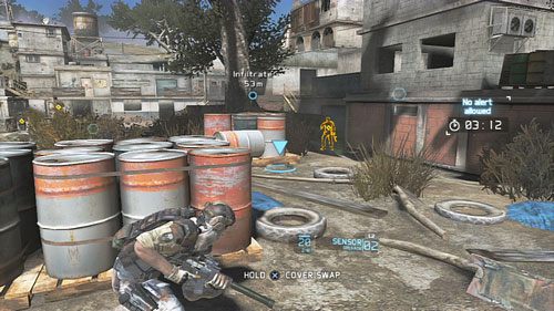 Chwilę potem wraz z kompanami przejdziemy przez wrota i trafimy na plac z kilkoma przeciwnikami - Misja 1 Nimble Guardian (3) | Opis przejścia Ghost Recon - Future Soldier - Tom Clancys Ghost Recon: Future Soldier - poradnik do gry