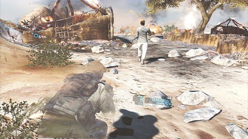 Naszym kolejnym celem jest żołnierz samotnie obserwujący okolicę drogi - Misja 2 Subtle Arrow (1) | Opis przejścia Ghost Recon - Future Soldier - Tom Clancys Ghost Recon: Future Soldier - poradnik do gry