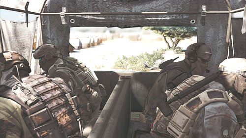 Jak tylko wrogowie padną wchodzimy na tył ciężarówki prowadzonej przez naszego sprzymierzeńca - Misja 2 Subtle Arrow (1) | Opis przejścia Ghost Recon - Future Soldier - Tom Clancys Ghost Recon: Future Soldier - poradnik do gry