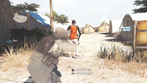 Udając się za Macaba wpadniemy na stojącego do nas tyłem żołnierza, gdy tylko nasz cel lekko się oddali ściągamy przeciwnika - Misja 2 Subtle Arrow (2) | Opis przejścia Ghost Recon - Future Soldier - Tom Clancys Ghost Recon: Future Soldier - poradnik do gry