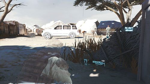 Gdy zobaczymy, że Macaba podchodzi do dwóch strażników ściągamy przeciwnika czającego się na dachach po lewej stronie - Misja 2 Subtle Arrow (2) | Opis przejścia Ghost Recon - Future Soldier - Tom Clancys Ghost Recon: Future Soldier - poradnik do gry