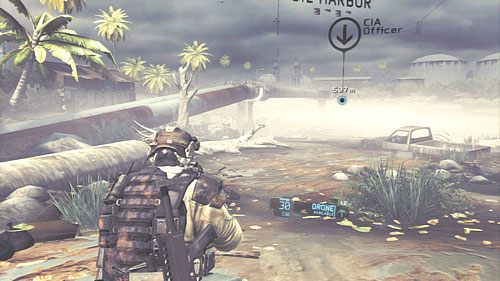 Gdy oczyścimy teren dobiegamy do dwóch grubych rur biegnących nad rzeką i oglądamy przerywnik, w który zostaniemy poinformowani o szczegółach dotyczących dalszego przebiegu misji - Misja 3 Noble Tempest (1) | Opis przejścia Ghost Recon - Future Soldier - Tom Clancys Ghost Recon: Future Soldier - poradnik do gry