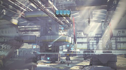 Obchodząc teren lewą stroną udajemy się na tyły w pobliże wieży z najemnikiem - Misja 3 Noble Tempest (2) | Opis przejścia Ghost Recon - Future Soldier - Tom Clancys Ghost Recon: Future Soldier - poradnik do gry