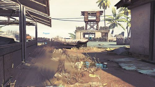 Przeciwników napotkamy w pobliżu niewielkiej wieży - Misja 3 Noble Tempest (3) | Opis przejścia Ghost Recon - Future Soldier - Tom Clancys Ghost Recon: Future Soldier - poradnik do gry