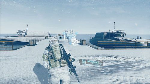Nasza walka zakończy się dojściem do przystani, na której przesiądziemy się do niewielkiego statku - Misja 5 Silent Talon (1) | Opis przejścia Ghost Recon - Future Soldier - Tom Clancys Ghost Recon: Future Soldier - poradnik do gry