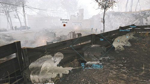 Z wrogami możemy rozprawić się wywołując otwarte starcie (nie jesteśmy ograniczeni zakazem wszczynania alarmu), ale lepiej jest wybrać ciche podejście - Misja 7 Ember Hunt (1) | Opis przejścia Ghost Recon - Future Soldier - Tom Clancys Ghost Recon: Future Soldier - poradnik do gry