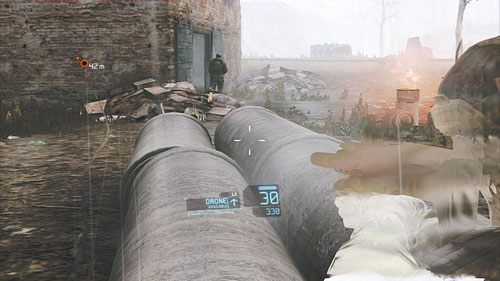 Następnego przeciwnika do uduszenia znajdziemy u wejścia do budynku, na którym stacjonuje żołnierz wyposażony w RPG - Misja 7 Ember Hunt (1) | Opis przejścia Ghost Recon - Future Soldier - Tom Clancys Ghost Recon: Future Soldier - poradnik do gry