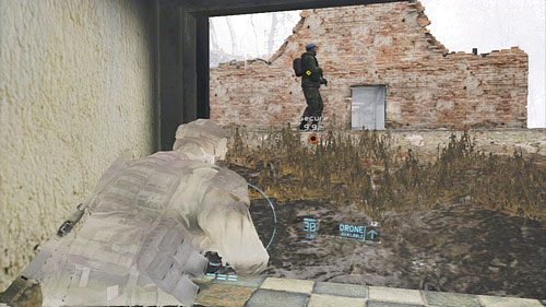 Budynek opuszczamy garażem, przed którym stoi nasza kolejna ofiara - Misja 7 Ember Hunt (1) | Opis przejścia Ghost Recon - Future Soldier - Tom Clancys Ghost Recon: Future Soldier - poradnik do gry