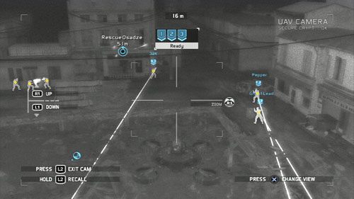 Następnie udajemy się w lewo na róg niewysokiego muru i chowamy się za samochodem - Misja 7 Ember Hunt (2) | Opis przejścia Ghost Recon - Future Soldier - Tom Clancys Ghost Recon: Future Soldier - poradnik do gry