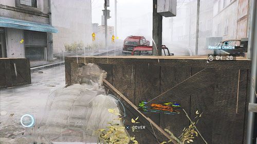 Na prawdziwych przeciwników natrafimy dopiero, gdy na ekranie pojawi się zegar odliczający czas, w którym musimy odbić zakładnika - Misja 7 Ember Hunt (2) | Opis przejścia Ghost Recon - Future Soldier - Tom Clancys Ghost Recon: Future Soldier - poradnik do gry