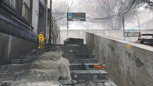 Nie tracąc czasu udajemy się do góry lewą stroną drogi korzystając z biegnących przy niej schodów - Misja 7 Ember Hunt (3) | Opis przejścia Ghost Recon - Future Soldier - Tom Clancys Ghost Recon: Future Soldier - poradnik do gry