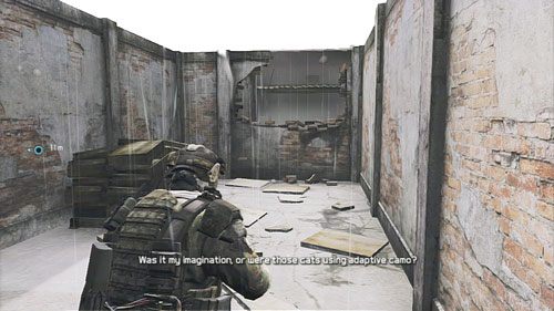 Czeka nas teraz krótki spacer przez zrujnowane budynki - Misja 7 Ember Hunt (3) | Opis przejścia Ghost Recon - Future Soldier - Tom Clancys Ghost Recon: Future Soldier - poradnik do gry