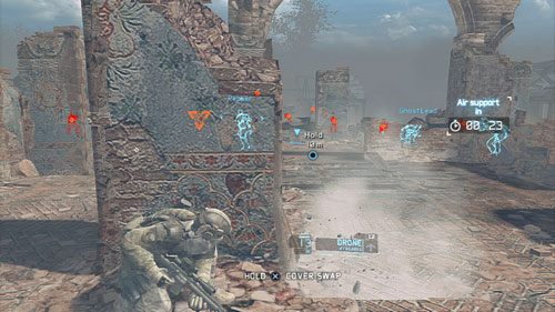 Podczas obrony skontaktujemy się z dowództwem i otrzymamy licznik zwiastujący przybycie wsparcia z powietrza - Misja 9 Valiant Hammer (3) | Opis przejścia Ghost Recon - Future Soldier - Tom Clancys Ghost Recon: Future Soldier - poradnik do gry