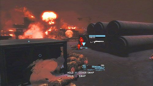 Zaraz po wbiegnięciu na nie dowiemy się, że transport jest w drodze a my musimy przez chwilę bronić naszej pozycji - Misja 10 Gallant Thief (3) | Opis przejścia Ghost Recon - Future Soldier - Tom Clancys Ghost Recon: Future Soldier - poradnik do gry