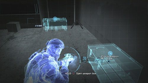 Następnie odnajdujemy skrzynię z bronią i zabieramy z niej karabin snajperski - Misja 11 Invisible Bear (1) | Opis przejścia Ghost Recon - Future Soldier - Tom Clancys Ghost Recon: Future Soldier - poradnik do gry