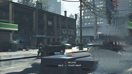 Tym razem do walki dołączą również snajperzy czający się w budynku po lewej - Misja 11 Invisible Bear (2) | Opis przejścia Ghost Recon - Future Soldier - Tom Clancys Ghost Recon: Future Soldier - poradnik do gry