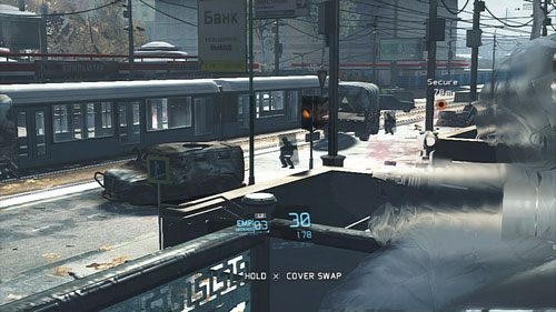 Na koniec starcia zaprośmy kompanów do wspólnej walki z powoli nacierającymi na nas żołnierzami uzbrojonymi w tarcze - Misja 11 Invisible Bear (2) | Opis przejścia Ghost Recon - Future Soldier - Tom Clancys Ghost Recon: Future Soldier - poradnik do gry