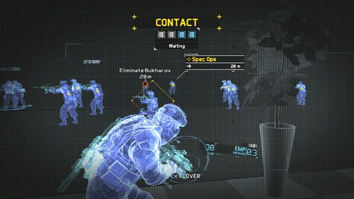 Po kolejnym przerywniku naszym zadaniem stanie się wejście do silnie bronionego pomieszczenia i eliminacja ukrywającego się wewnątrz generała - Misja 11 Invisible Bear (3) | Opis przejścia Ghost Recon - Future Soldier - Tom Clancys Ghost Recon: Future Soldier - poradnik do gry