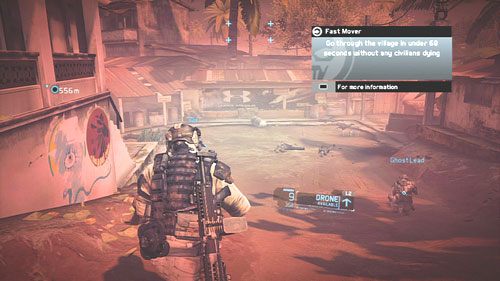 Kolejna prosta doprowadzi nas do placyku, na który spotkamy ostatnią grupę przeciwników - Misja 3 Noble Tempest (1) | Wyzwania w Ghost Recon - Future Soldier - Tom Clancys Ghost Recon: Future Soldier - poradnik do gry