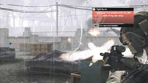 Aby ułatwić sobie wykonywanie tego zadania możemy zabrać na misję jeden z wymienionych wyżej karabinów skonfigurowany pod kątem dużego magazynka, celności i siły rażenia - Misja 7 Ember Hunt (1) | Wyzwania w Ghost Recon - Future Soldier - Tom Clancys Ghost Recon: Future Soldier - poradnik do gry